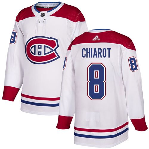 Adidas Montreal Canadiens #8 Ben Chiarot White Road Authentic Stitched Youth NHL Jersey->colorado avalanche->NHL Jersey